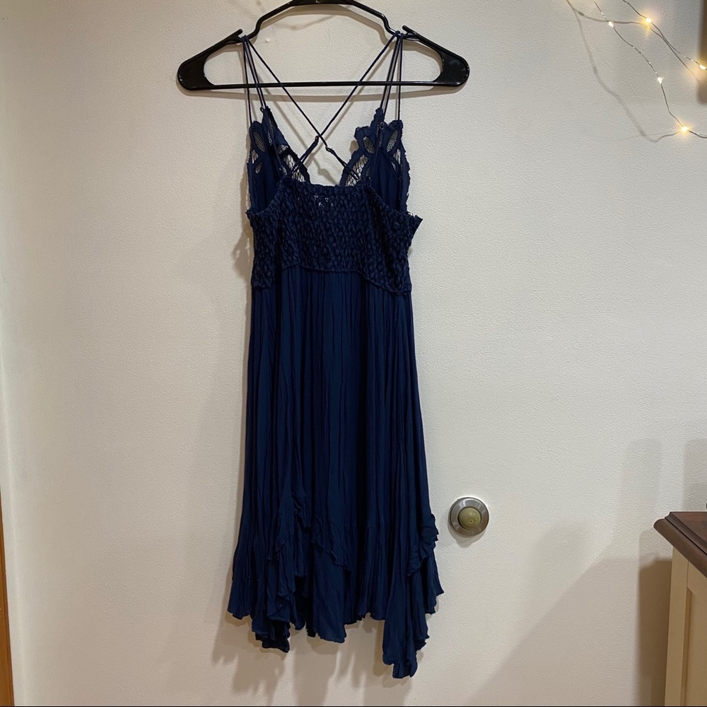 FREE PEOPLE ADELLA NAVY SLIP DRESS - Picture 4 of 4